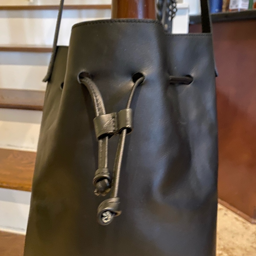 Valentina Fiore Leather Bucket Bag